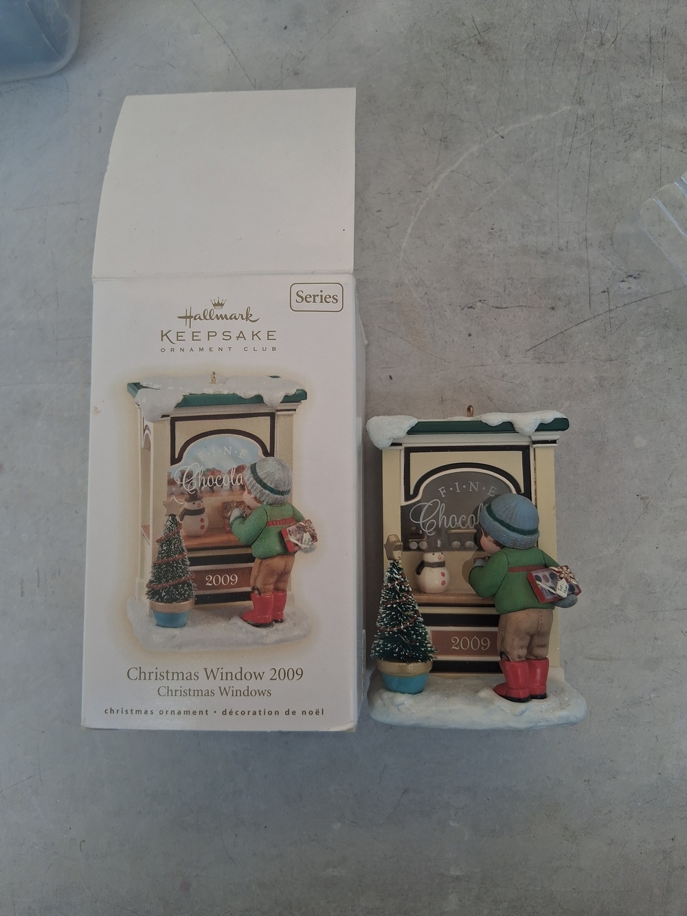 Hallmark Keepsake Ornament Child in Green Coat with Red Boots